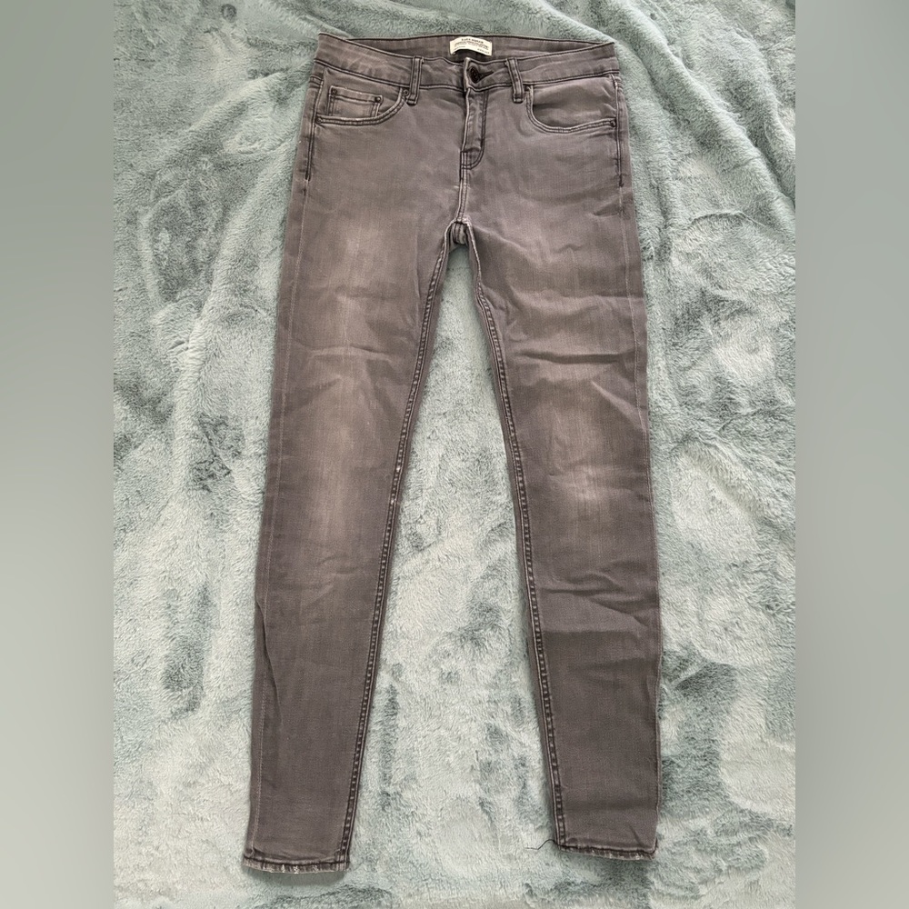 Zara premium denim collection Skinny grey jeans